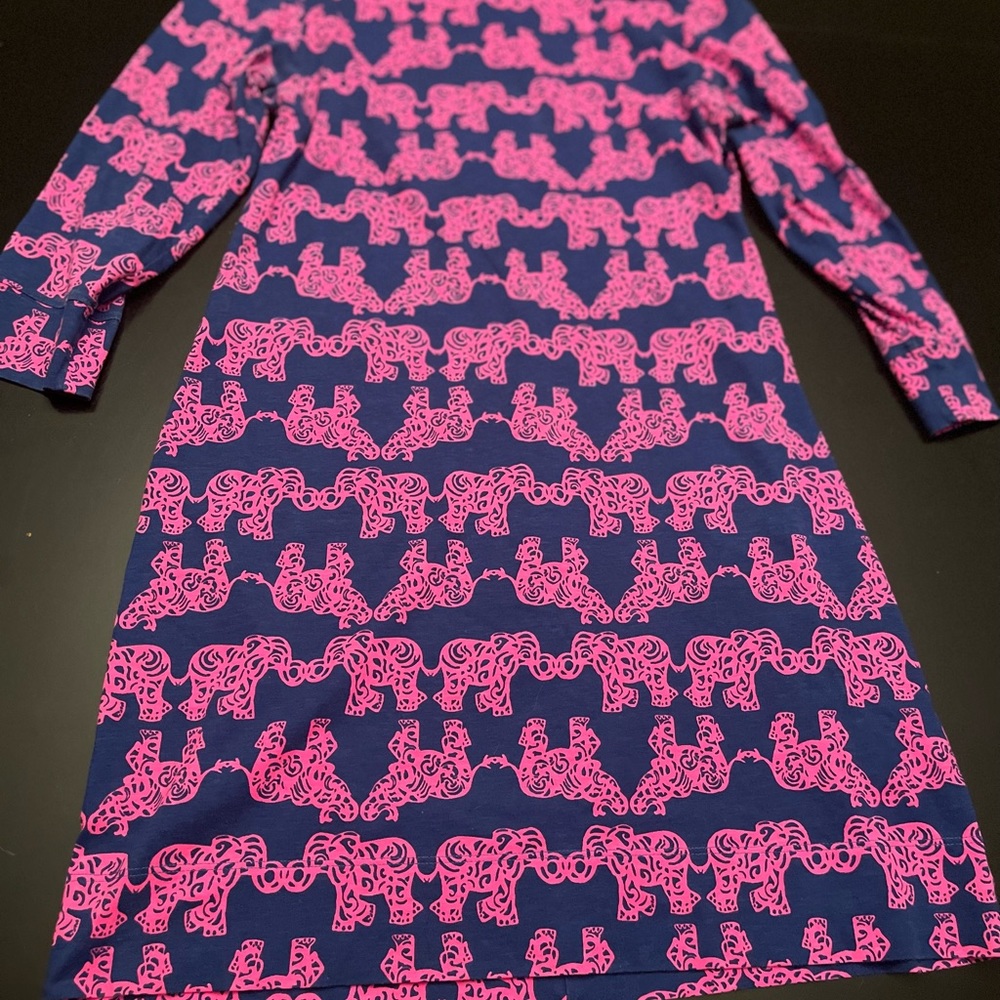 Like New! Lilly Pulitzer blue and pink elephant dress